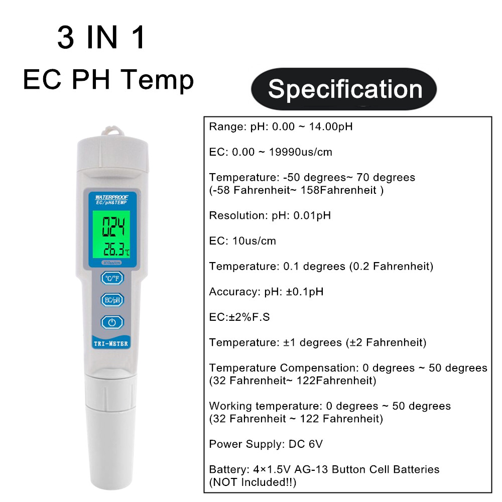 Professional 4 IN 1 TDS PH EC  - Ph Meter Digital Water Tester 评论和价格